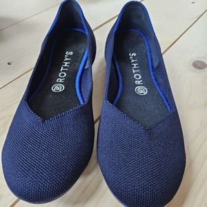 Rothy's navy blue round toe ballet flat 9.5 shoe